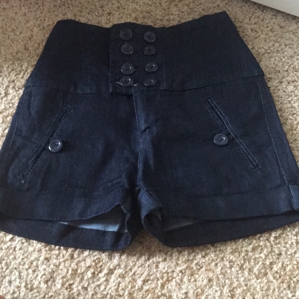 High waist jean shorts